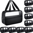 thumbnail image 1 of Bolsa de viaje para cosméticos Buryeah, translúcida, impermeable, negra, 9 unidades, 1 of 8