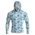 thumbnail image 2 of Long Sleeve Hoodies for Men with Mask Sun Protection Fishing Breathable Casual Camo Summer Hooded Shirts, XL, 2 of 9