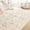 Elegant Floral, variant on Sleep Zone 8x10 Washable Non Slip Area Rug Beige Abstract, Wave edge Scalloped Water Resistant Rug for Bedroom Living room