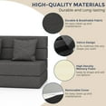 thumbnail image 5 of Folding Sofa Bed Twin Size Foldable Couch Bed Convertible Living Room Furniture, Dark Gray, 5 of 6