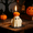 B, variant on Halloween Ghost Pumpkin Scented Candles - Fall Festive Decorative Candles, Cute Table Centerpiece for Home Halloween Party Favors