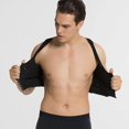 thumbnail image 4 of pitrice Men Chest Shape Vests Male Control Breast Gynecomastia Professional Slimming Tank Top Correct Corset Compressing Compression No.1, 4 of 8