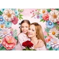 thumbnail image 3 of 8X6FT Mother's Day Backdrop Pink Flowers Love Backdrop Family Party Background Mother's Day Party Banner Studio Props, 3 of 10