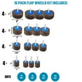 thumbnail image 2 of LINE10 Tools 16pk Flap Sanding Wheels Kit fits Drill and Die Grinder for Wood and Metal, 2 of 7