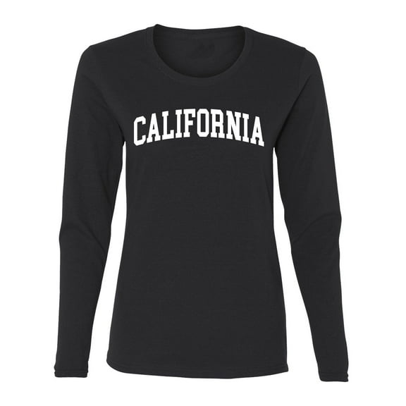 Wild Bobby State of California College Style Women Graphic Long Sleeve Tee