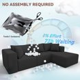 thumbnail image 4 of 109" Modular Cloud Sectional Sofa, 7-in-1 Boneless Couch with Chaise, Zero Assembly Deep Seated Plush Corduroy Sofa for Living Room, 4 of 9