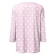 thumbnail image 4 of Long Sleeve Shirts For Women New Shoulder Seven Quarter Sleeve T Shirt Summer Top Womens Long Sleeve Tops, 4 of 5