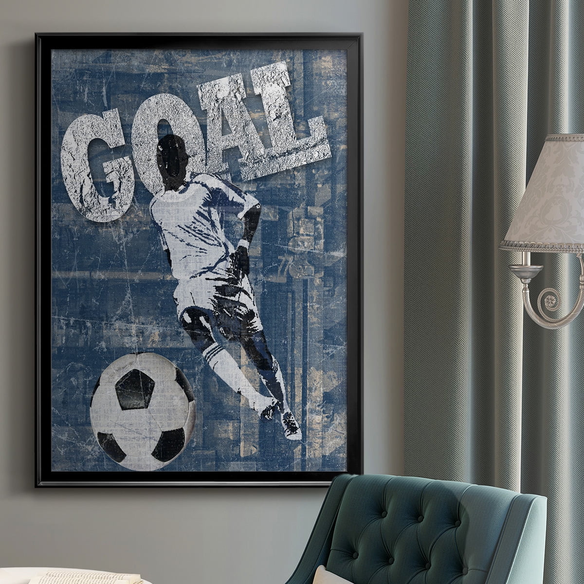 Goal Scorer Premium Framed Print - Ready to Hang