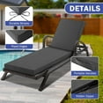 thumbnail image 6 of Chaise Lounge Cushions Outdoor, Waterproof Lounge Chair Cushion, 80x 26x 3 Inch Outdoor Chair Cushions with Ties, High-Density Foam Patio Lounge Chair Pads for Lawn, Pool & Beach, Dark Grey, 6 of 14