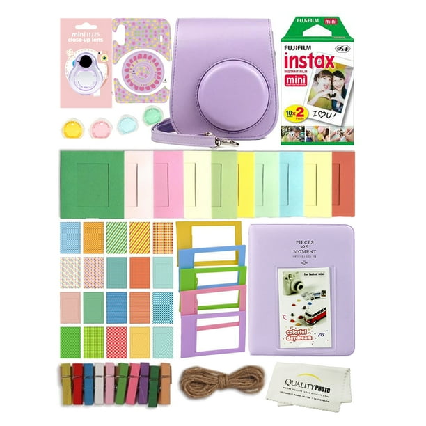 Fuji Film Instax Mini 11 Deluxe 8 in 1 Accessory Bundle Kit. Lilac Purple