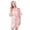 A-Rose Gold801, variant on XIAONU Women's Satin Hooded Piped Trim Robe Loose Fit Half Sleeve V Neck Loungewear Soft Elegant Sleep Robes