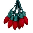 thumbnail image 2 of Novelty Lights 25 Feet LED C9 String Lights, Ceramic Red, 25 Bulbs with 12 Inch Spacing on Green Wire, Connect Up To 43 Strings Together, Shatterproof and Weather Resistant Removable Bulbs, 2 of 7