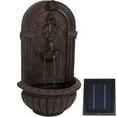 thumbnail image 2 of Sunnydaze Florence Solar with Battery Outdoor Wall Fountain 27" Iron Finish, 2 of 7