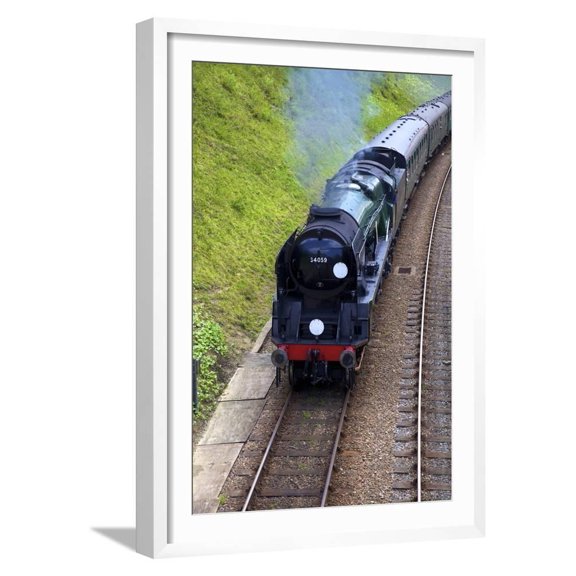 Steam Train on Bluebell Railway, Horsted Keynes, West Sussex, England, United Kingdom, Europe, Transportation Framed Art Print Wall Art by Neil Farrin Sold by Art.Com