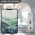 thumbnail image 5 of POLERO Forest Mountain Birds RV Door Window Shade Cover, Foldable Sun Shade Windshield Blackout Shower Curtains Coverage Accessories Fits for Most RV Interior Door (17.3" X 26"), 5 of 7