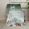 thumbnail image 4 of Dad Bear Throw Blanket Birthday Gifts for Daddy from Daughter Son, Father‘s Day Thanksgiving Christmas Best Dad Ever Gift Idea, Bonus Dad Papa Soft Flannel Fleece Blankets 50 x 60, 4 of 6