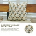 thumbnail image 6 of Soft Linen Blend Pillow Covers , Hand Block Prints , 20"X20" By Fabdivine, Kirti, 6 of 9