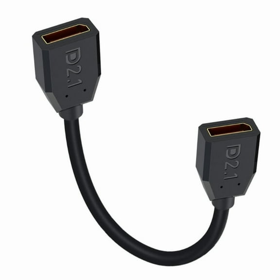 DisplayPort 2.1 Extension Cable 16K@30Hz 8K@120Hz 4K@240Hz Female to Female 52Gbps Bandwidth for Gaming Video Output