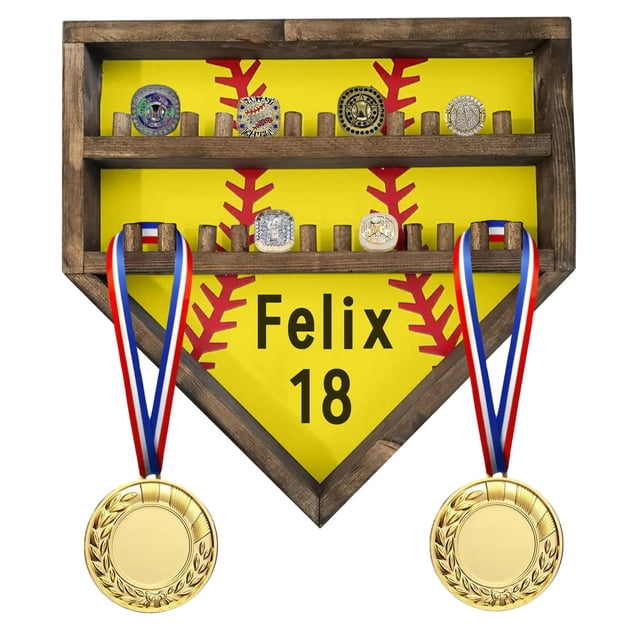 Estuche expositor SEAKUOSKYK para béisbol y sóftbol, 24 anillos