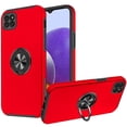 thumbnail image 2 of For Boost Mobile Celero 5G Hybrid 360 Degree Rotatable Metal Invisible Ring Stand Holder Fit Magnetic Car Mount Shockproof Slim Soft Cover ,Xpm Phone Case [Red], 2 of 9