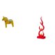thumbnail image 1 of Escultura De Caballo Sueco Dalecarlian, Adorno Y Figura Abstracta De Resina Con Forma De Llama, Estatua Moderna De Animal De Fuego Para Decoración De Estantería De Oficina En Casa, Regalo, 1 of 8
