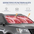 thumbnail image 4 of Disketp Striped Meat Pattern 2 Piece Windshield Sunshades,Folding Windshield Sun Shade for Car SUV Trucks Sedan,Blocks UV Rays Sun Visor Protector-Small, 4 of 6