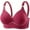 Wine, variant on Seamless Full Coverage Bra for Women Breathable Ribbed Knit Textured Yoga Bras Support and Lift Bralette