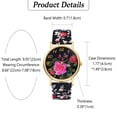 thumbnail image 3 of Avaner Women Stretch Band Watch,Bohemia Elastic Analog Quartz Big Number Floral Dial Wristwatch Easy To Read Birthday Valentines Day, 3 of 7