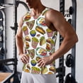 thumbnail image 5 of Susaid Hot Dog With One Sausage Print Men's Sleeveless Workout Running Tank Top Dry Fit Athletic Gym Sports Swim Beach Muscle Bodybuilding Shirts-Small, 5 of 7