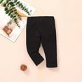 thumbnail image 4 of Infant Baby Girl 3 Pack Solid Pants and Casual Leggings Brown & Wine Red & Black 0-3 Months, 4 of 6