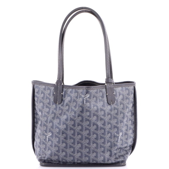 Pre-Owned Anjou Reversible Tote Coated Canvas Mini By Rebag