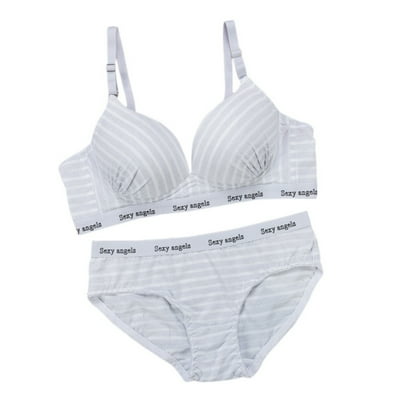 Striped Cotton Bra and Panty Set for Women Kuwait Ubuy