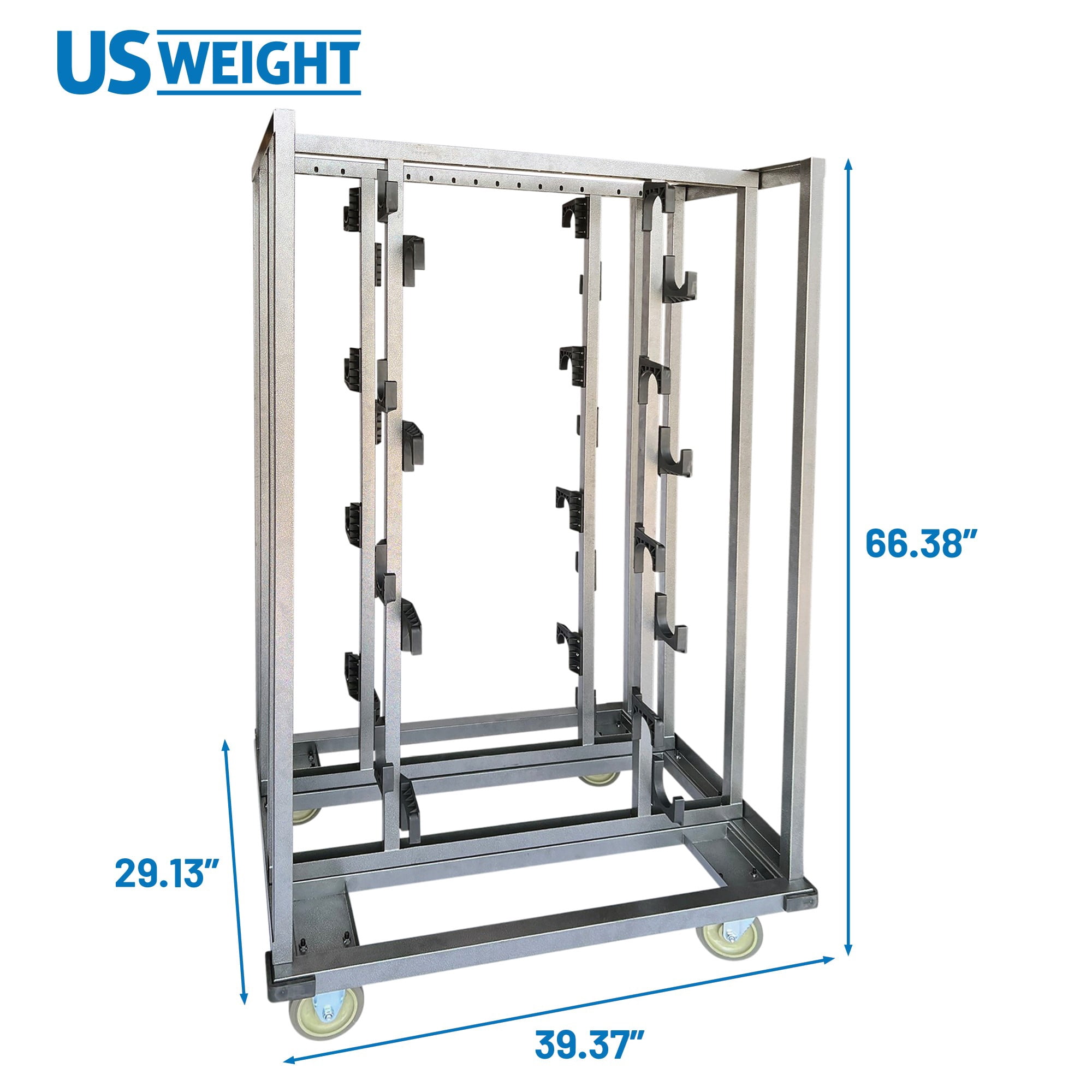 US Weight Stanchion Cart - Easy to Assemble - Holds 16 Stanchions - Ideal for Event Centers