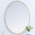 thumbnail image 2 of Metal frame oval mirror 40 inch in Brass, 2 of 5