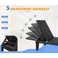 thumbnail image 2 of Bifanuo Outdoor Chaise Lounge Chair Set of 2 for Outside Pool Patio, Adjustable Waterproof Easy Assembly Chaise Lounge (Black), 2 of 5