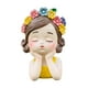 thumbnail image 3 of Maceta para niña, maceta, figura organizadora, maceta, linda decoración, florero Abrigo amarillo, 3 of 9