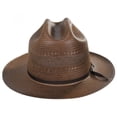 thumbnail image 2 of Open Road Vented Shantung Straw Western Hat - Chocolate Brown - 7.75 - Chocolate Brown, 2 of 4