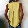 thumbnail image 4 of Dvprdro Womens Round Neck Tie Front Tank Top Linen Sleeveless Loose Fit Solid Summer Casual Tops, 4 of 7