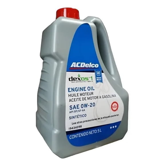 Aceite ACDelco Sintetico 0w20 Dexos2 5L Volumen: 5L
