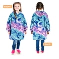 thumbnail image 3 of Catalonia Astrology Unicorn Wearable Blanket Hoodie for Kids, Fleece Snuggy Sweatshirt Pullover, 4-12 Years Boy Girl Gift, 28 × 24 inches, 3 of 6