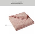 thumbnail image 5 of Better Homes & Gardens Floral Matelassé Quilt, Full/Queen, Pink Rose Bedding, 5 of 8
