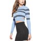 thumbnail image 1 of GUESS Blusa de punto a rayas Havana para mujer, azul, mediana Guess Tejer, 1 of 2