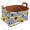 Multicolor 3, variant on Blue Lines Sunflowers Storage Basket Collapsible Storage Bin, PU Foldable Basket Convenient Box Storage Organizer with Handles for Shelves Office Bedroom Closet Nursery Toys Laundry