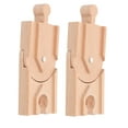 thumbnail image 4 of YOSADIER Khaki Wooden Train Tracks 2Pcs for Kids Playtime and Learning Activities, 4 of 7