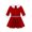 Red, variant on iiniim Kids Girls Christmas Dress Red Velvet Xmas Party Santa Claus Costumes
