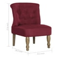 thumbnail image 4 of vidaXL Chair Accent French Dining Chair for Dining Room Living Room Fabric, 4 of 94