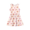 thumbnail image 3 of Ruyang Toddler Girls Midi Dresses Bow Print Crewneck A Line Swing Dresses Summer Cute Casual Beach Sleeveless Tank Dresses, 3 of 4