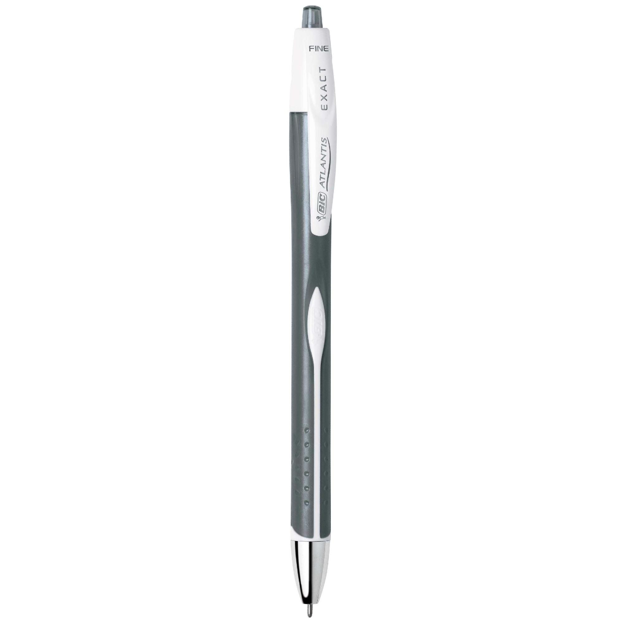 BIC Glide Exact Retractable Ball Point Pens, Fine Point, 0.7 mm, Black Ink, Pack of 3 - image 3 of 8