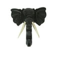thumbnail image 2 of Zeckos Hand Carved Wood Black Elephant Head Sculpture 12 inch, 2 of 11