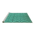 thumbnail image 2 of Ahgly Company Machine Washable Indoor Rectangle Solid Turquoise Blue Modern Area Rugs, 5' x 8', 2 of 4